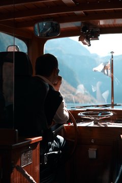 Tourists boat captain