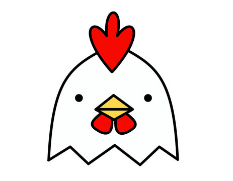 鶏の顔(色)