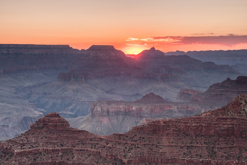 amazing sunrise at grand canyon national park, arizona
