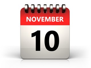 3d 10 november calendar
