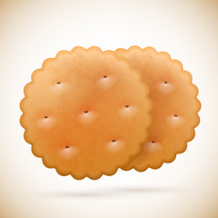 Milk free cracker illustration, ready for snack advertising design 