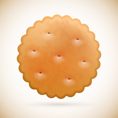 Milk free cracker illustration, ready for snack advertising design 