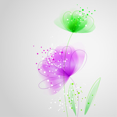 Naklejka premium Tło z kwiatami