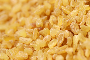 Bulgur grains background