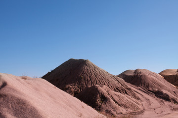 desert dunes - deserted gravel desert hills
