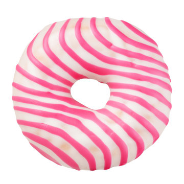 Pink donut isolated