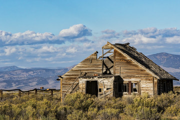 An old abandon ranch home North of Alamosa, Colorado