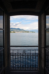 View of Lake Maggiore and its islands from the Borromeo Palace on the Mother Island - Stresa - Italy
