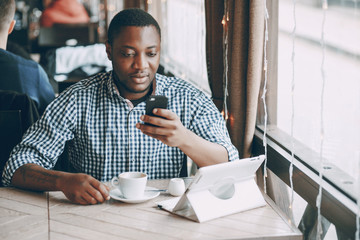 man in cafe