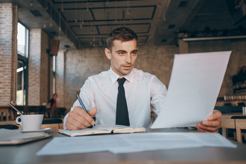 businessman in cafe