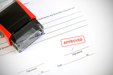 Automatic stamp on the contract document