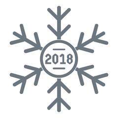 Snowflake logo, simple gray style