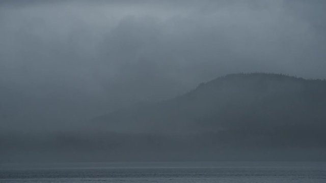 Clouds rolling over the Fjords of Newfoundland