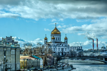 Obraz premium Katedra Chrystusa Zbawiciela w Moskwie