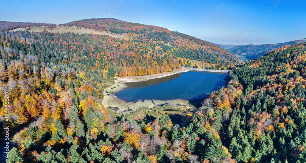 Poster Lac de la Lauch, a lake in the Vosges mountains - Haut-Rhin, France