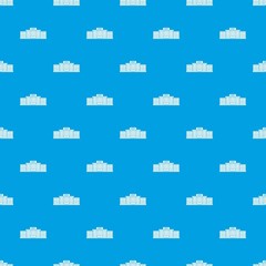 Airport building pattern seamless blue