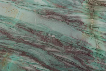 Fotobehang Close up of green quartzite surface texture. © Dmytro Synelnychenko