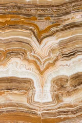 Fotobehang Beige onyx stone texture with abstract lines. © Dmytro Synelnychenko