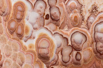 Wandcirkels aluminium Close up onyx beige natural stone marble texture. © Dmytro Synelnychenko