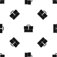 Business briefcase pattern seamless black