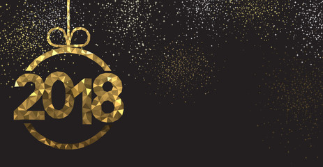 Black 2018 New Year background.