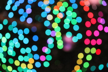 Abstract background Bokeh Christmas circles of light