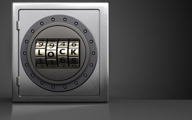 3d metal safe code lock door