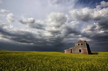 Storm Clouds Canada Abandoned house