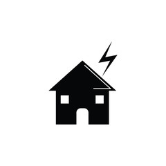 Lightning under house icon