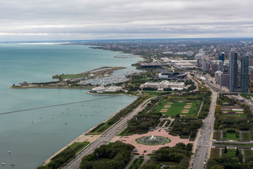 Obraz premium Chicago Lake Shore Downtown Cityscape
