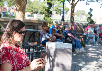 Woman on smart phone