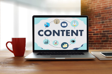 Fototapeta premium CONTENT marketing Data Blogging Media Publication Information Vision Content Concept
