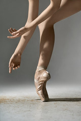 Ballet dancer posing in studio