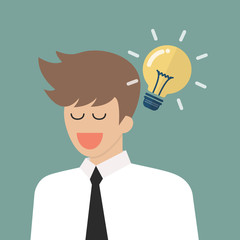 Man thinking a new idea