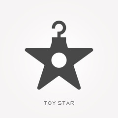 Silhouette icon toy star