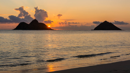 Sunrise, Lanikai Beach, Oahu, Hawaii