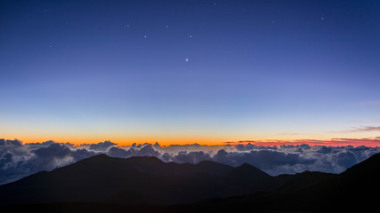 Sunrise at Haleakala National Park, Maui, Hawaii