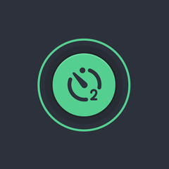 Obraz premium Modern Circle App Button