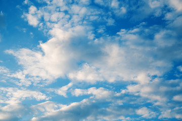 Blue sky background with clouds