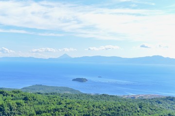 Aerial View of Kinko Bay in Kagoshima City