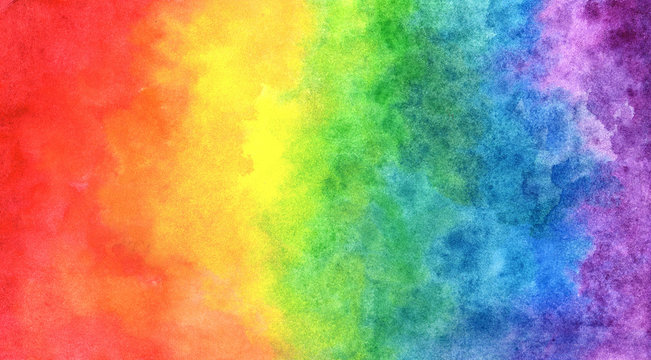 Rainbow In Watercolor