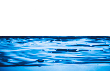 Blue wave on water surface background.