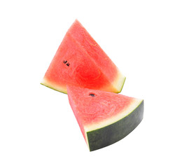 Watermelon red on white background.