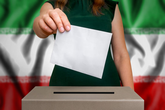 Election in Iran - voting at the ballot box
