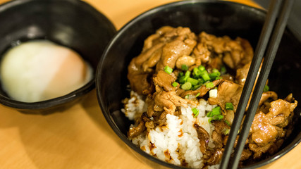 A bowl of chicken teriyaki