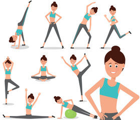 A set of girl sports.