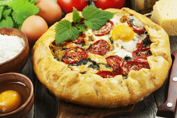 Galette with nettle