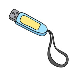 Doodle of flash drive vector icon