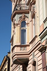 facade of old building in Krakow's center