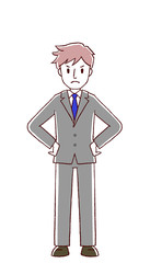 ビジネスマン　怒る